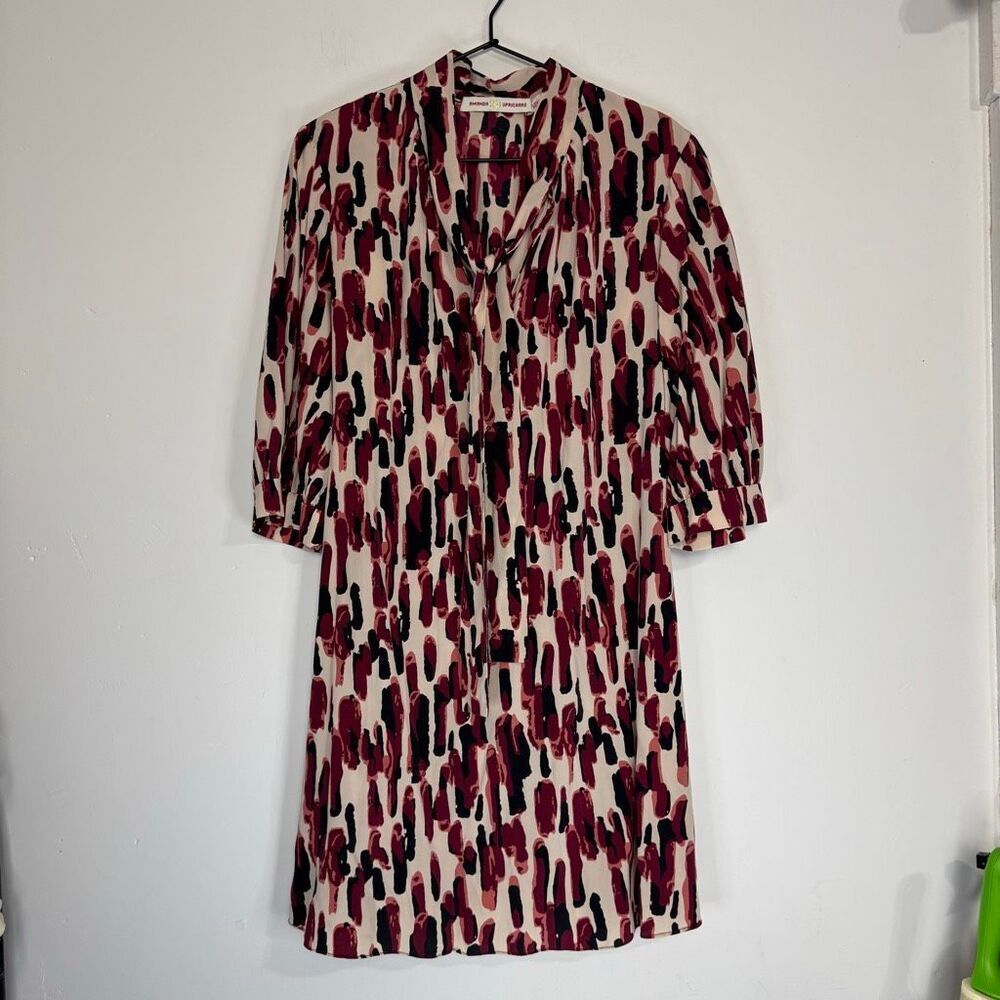 Amanda Uprichard Silk Tie Neck Dress 14W